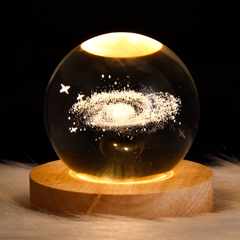 LED Night Light Milky Way Galaxy Solar System Crystal Ball