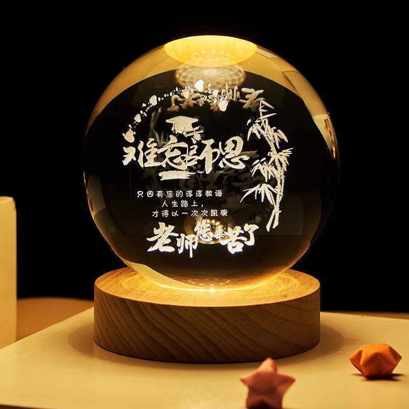 LED Night Light Milky Way Galaxy Solar System Crystal Ball